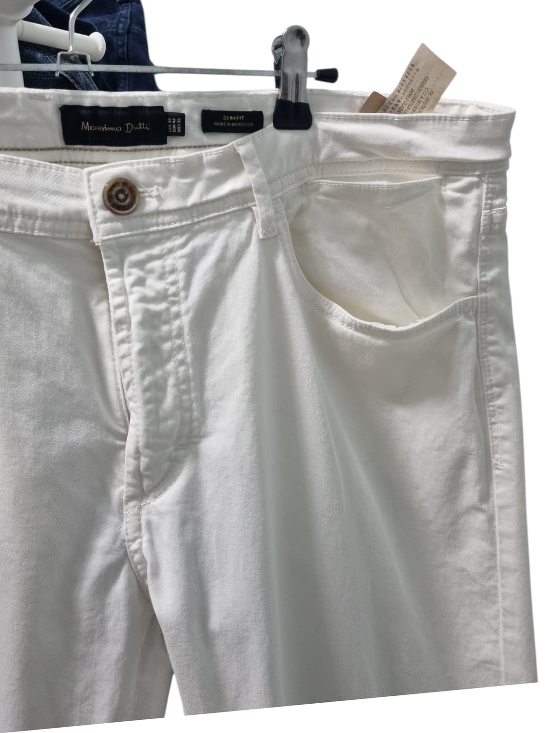 마시모두띠 남성 화이트 면바지 슬림핏 32 상품이미지3