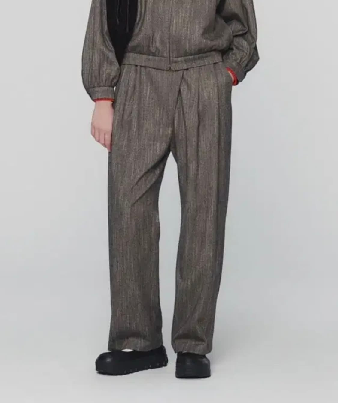 구합니다)아모멘토울트위드랩팬츠 wool tweed wrap pants 상품이미지1