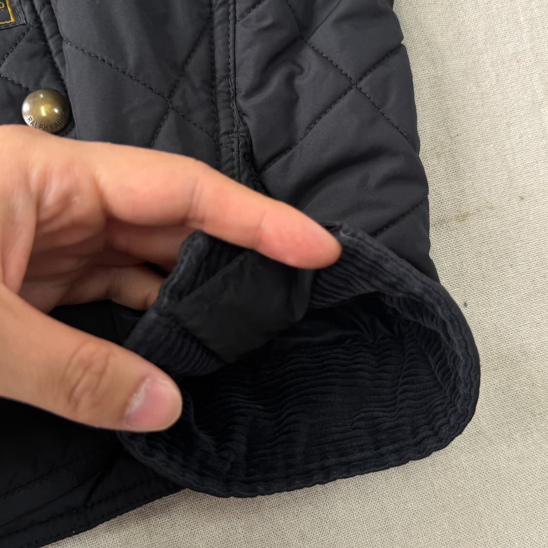 폴로랄프로렌 블랙 퀼팅자켓 S 상품이미지3