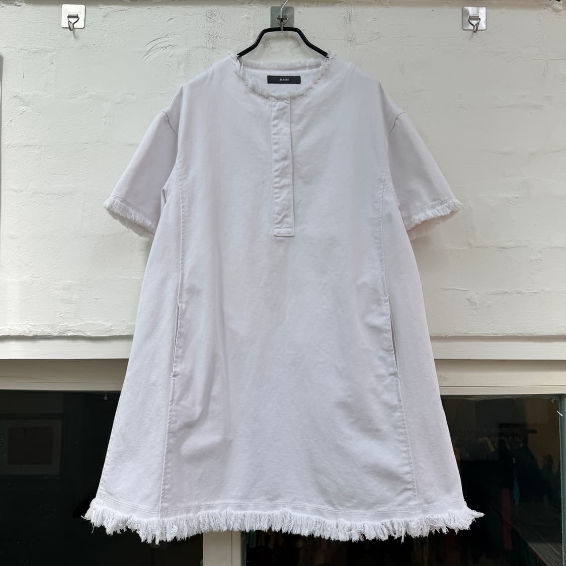 Beaker 비이커 데님 화이트 반팔 원피스 000 상품이미지1