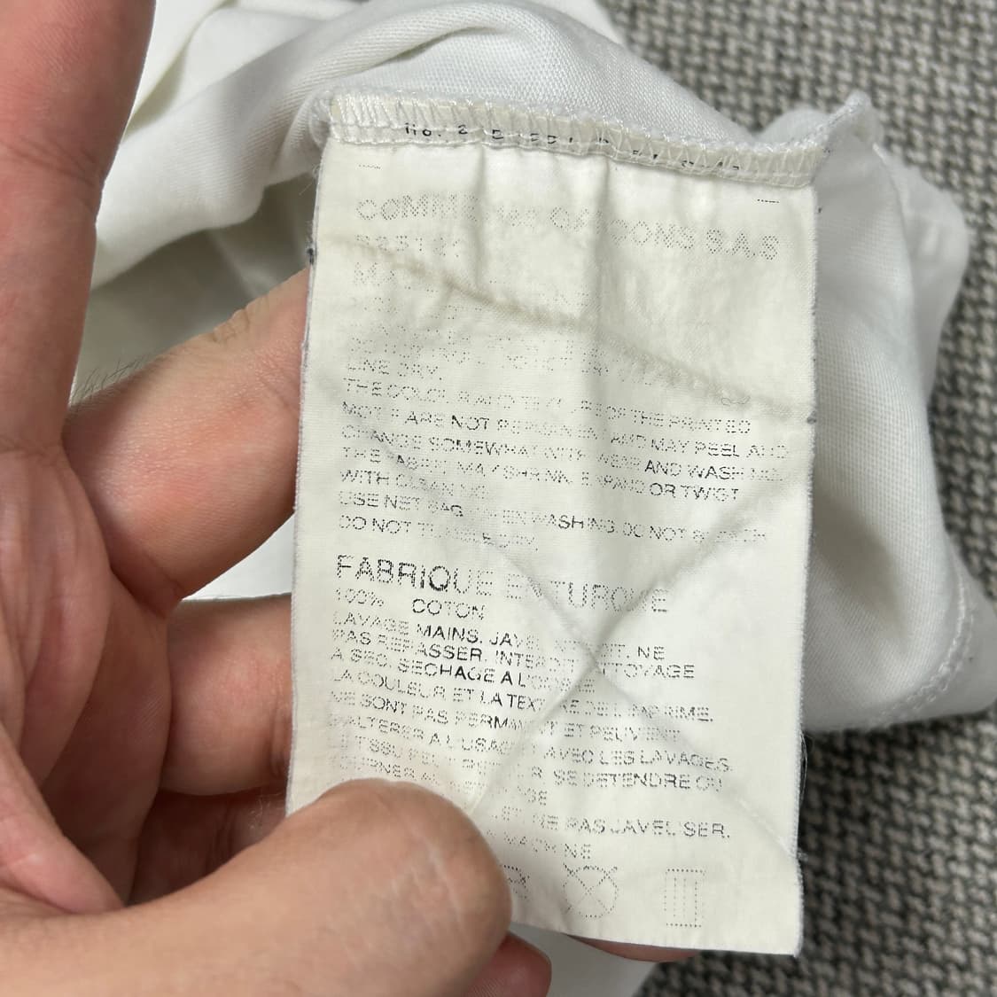 꼼데가르송 셔츠라인 백로고 반팔(L) 상품이미지3