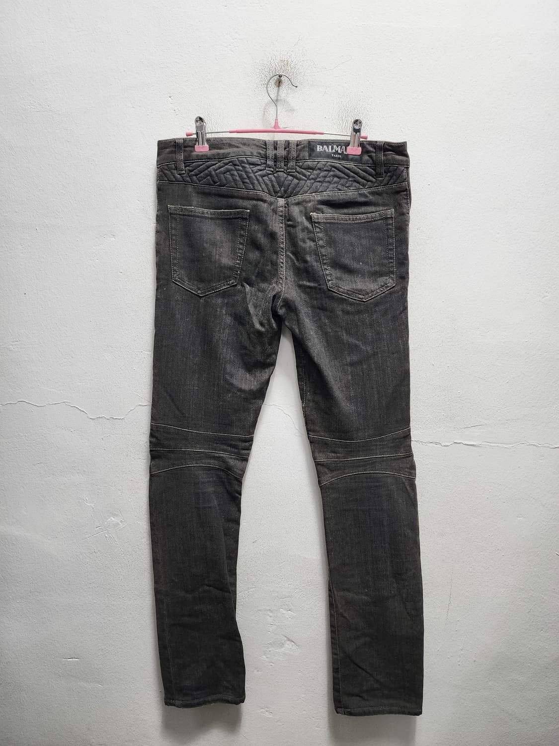 발망 13FW 블랙컬러 지오메트릭 바이커 팬츠 상품이미지2