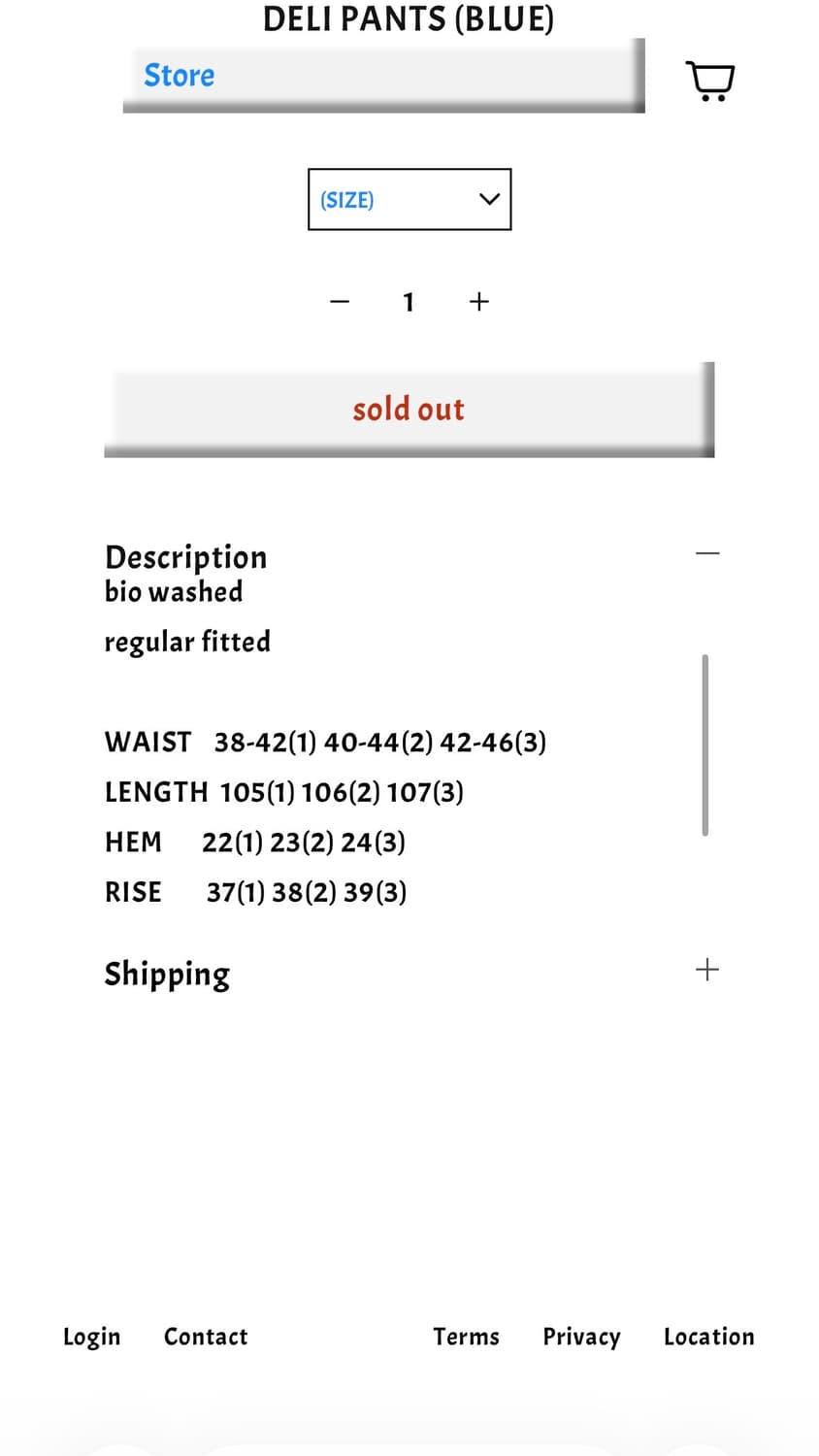 뤡코즈 델리 팬츠 블루 (2) 상품이미지2