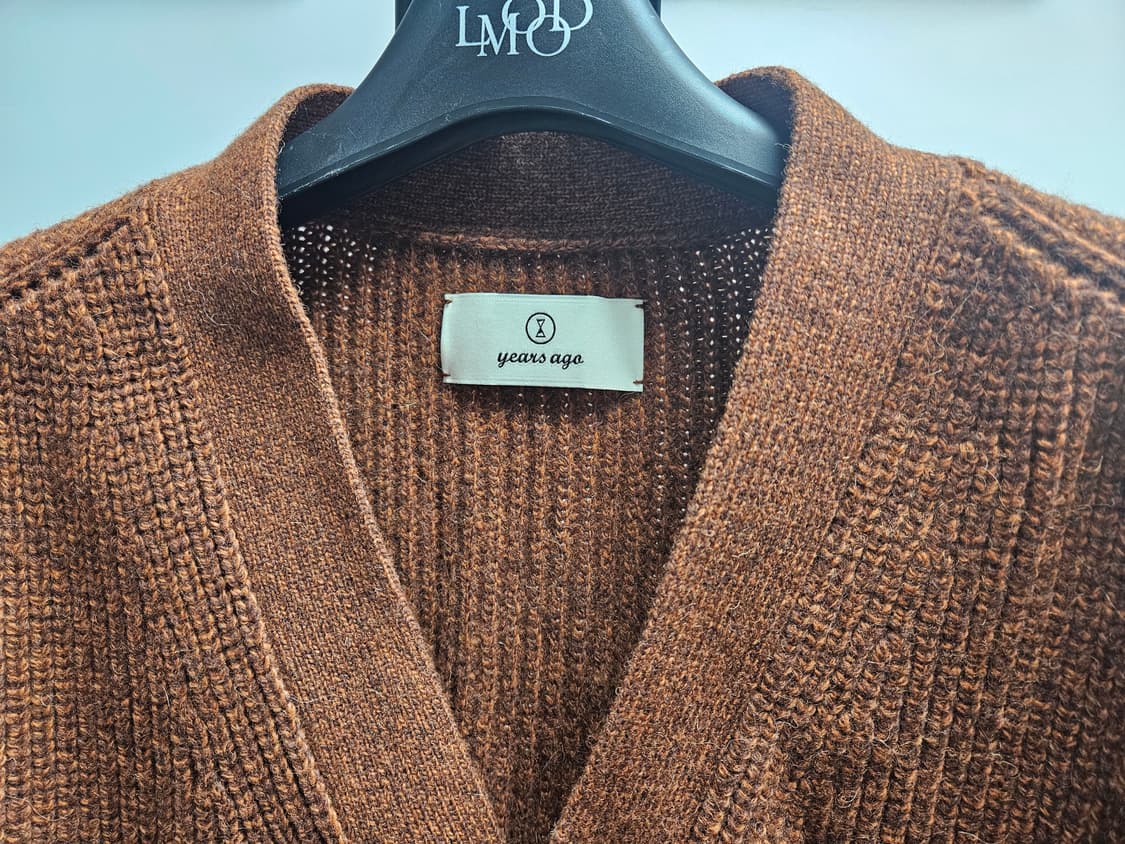 이얼즈어고 로버울 가디건 브라운 두꺼운 버전 L사이즈 상품이미지2