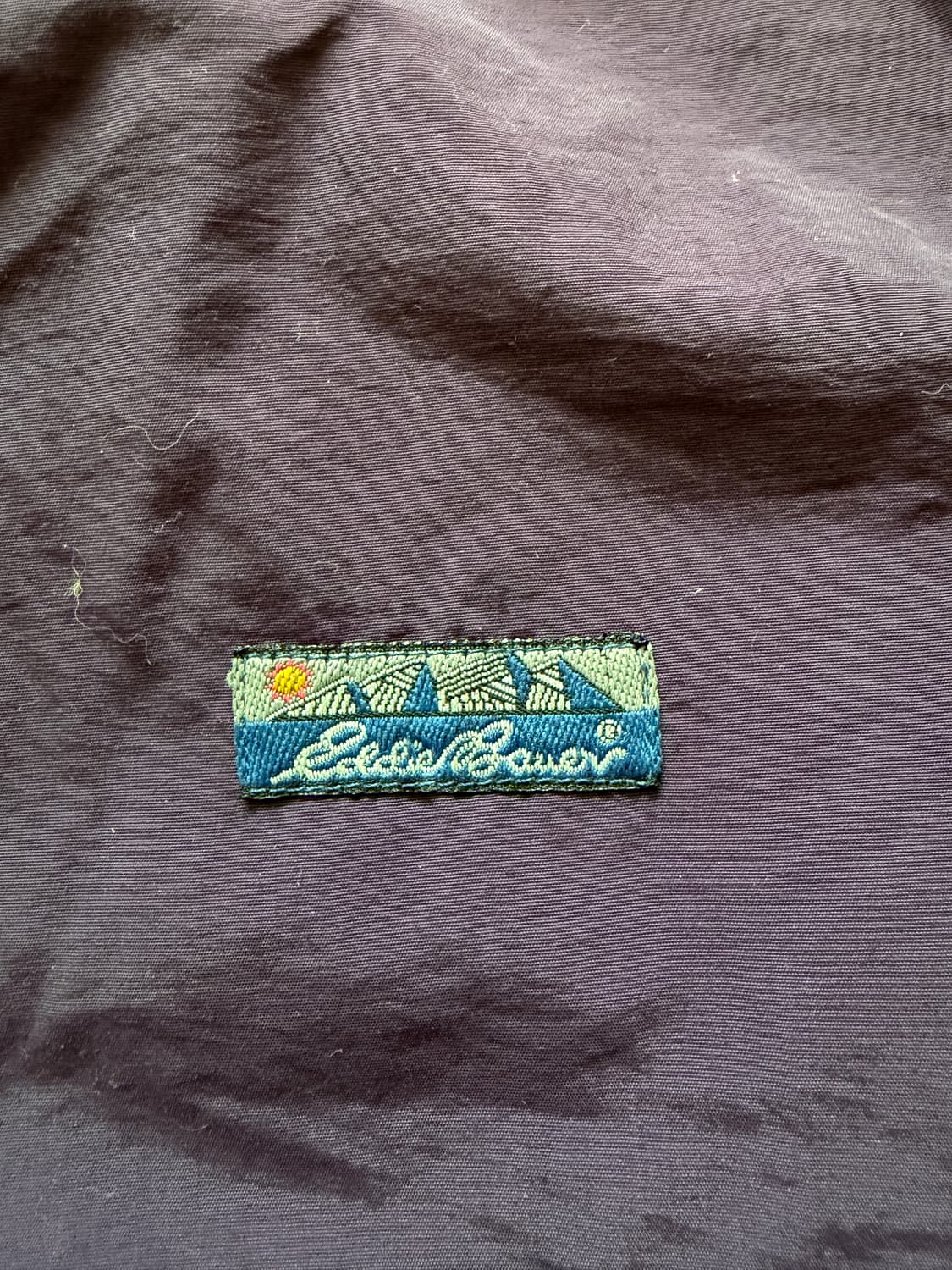 90s빈티지 에디바우어 윈드 포일 퍼플 봄버재킷 xl us 메이드 상품이미지3