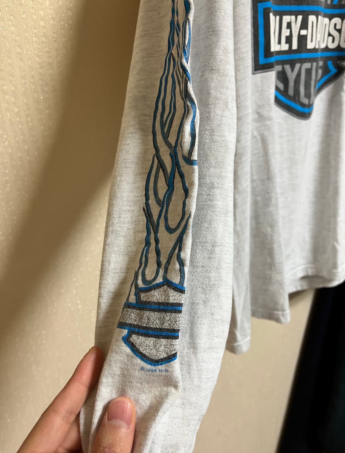 (크리스티안스타크착용) 1996 할리데이비슨 플레임 롱슬리브 M 상품이미지5