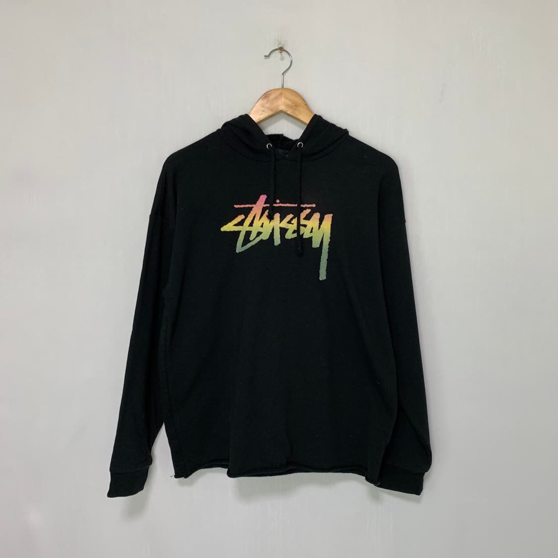 스투시 로고 빈티지 후드티 블랙 M 남녀공용 상품이미지1
