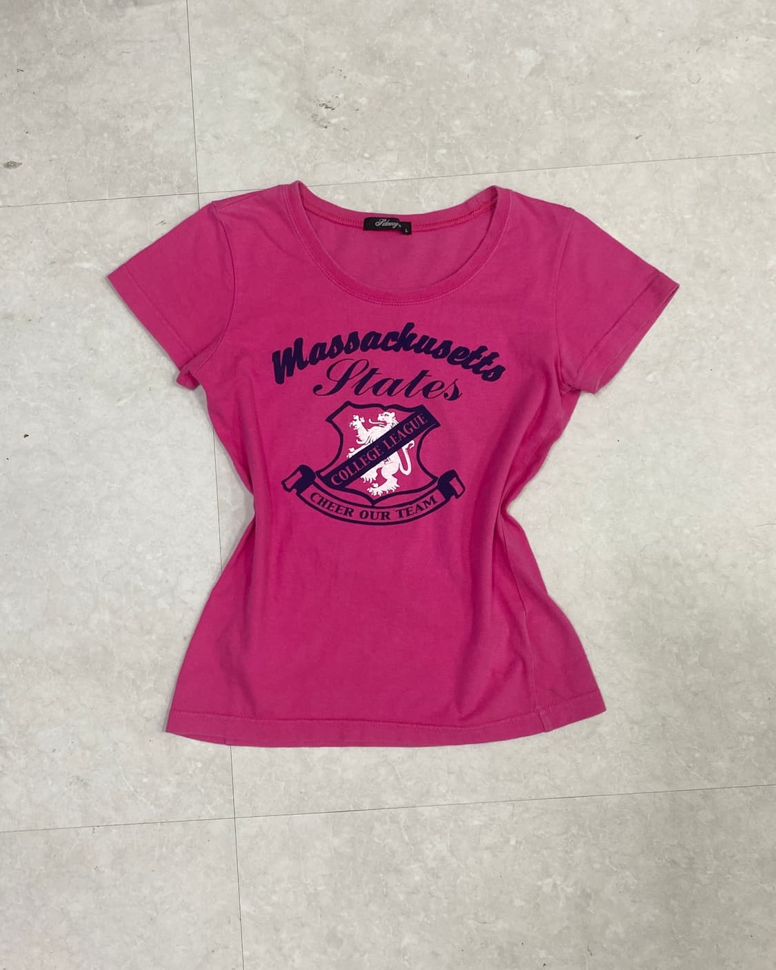 HIDEWAY y2k pink t-shirt 상품이미지3