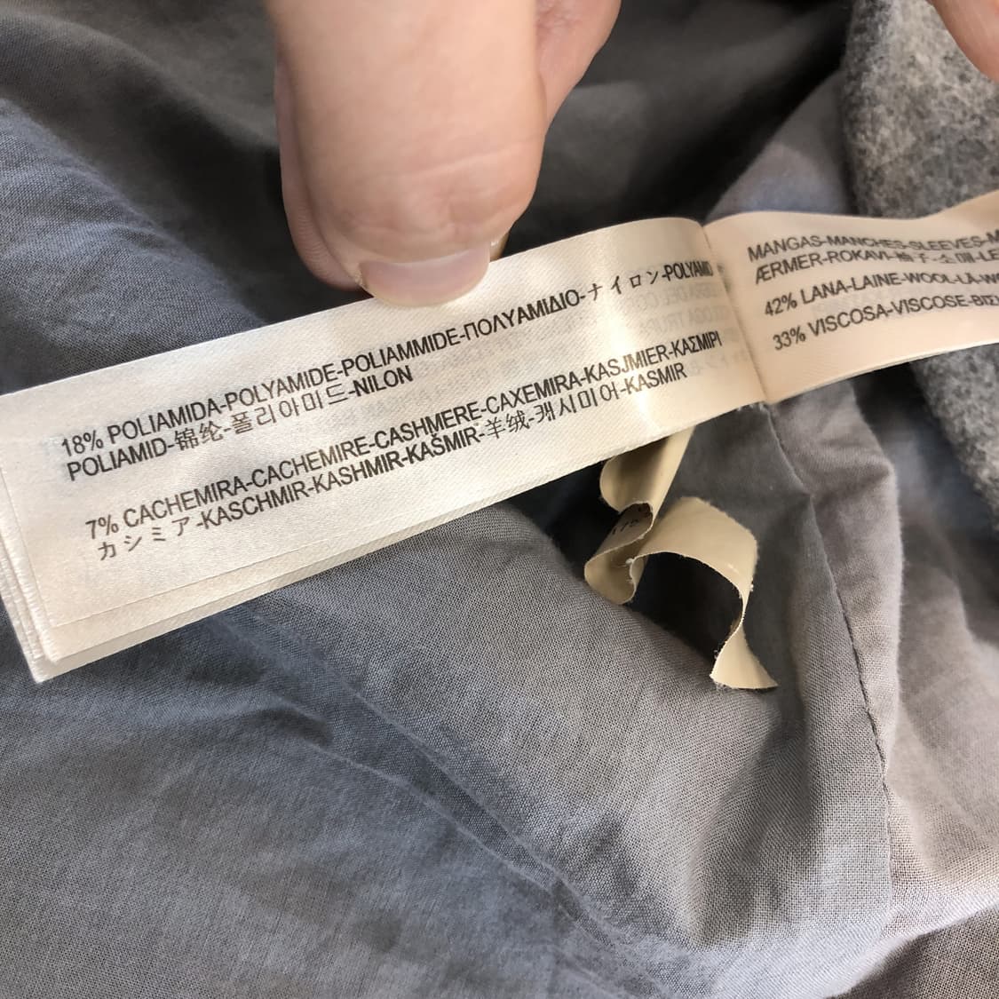 마시모두띠 이탈리안얀 캐시미어 후드코트 S 상품이미지8