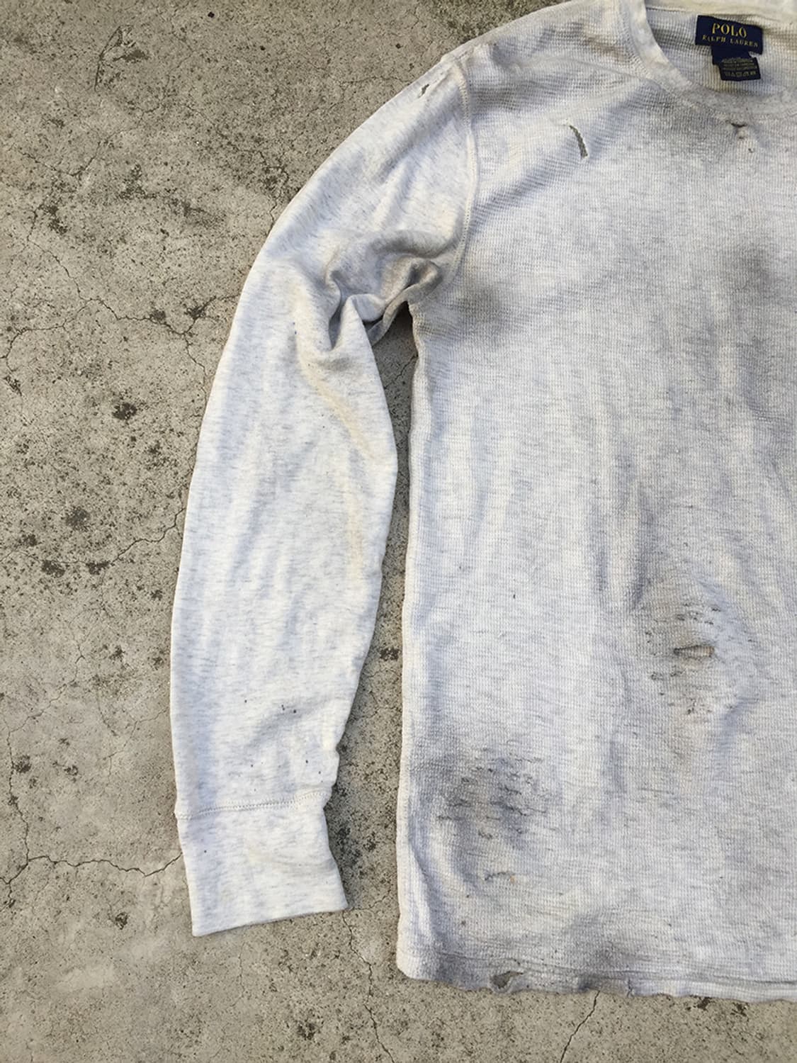 POLO RALPH LAUREN DISTRESSED WAFFLE LS 상품이미지5