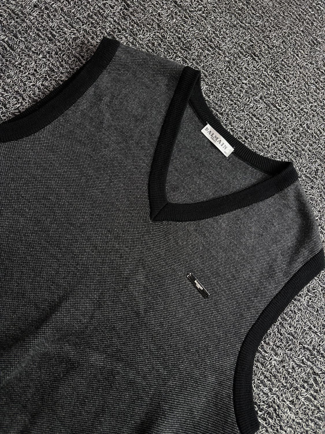 90s 발망Balmain 아카이브 모 니트 조끼 4121 상품이미지3