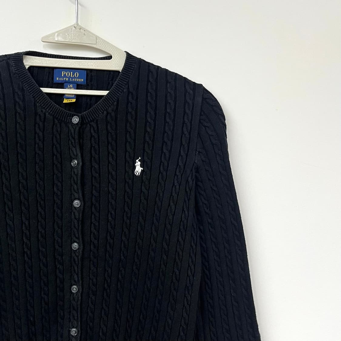 폴로 랄프로렌 블랙 꽈배기 니트 가디건 상품이미지4