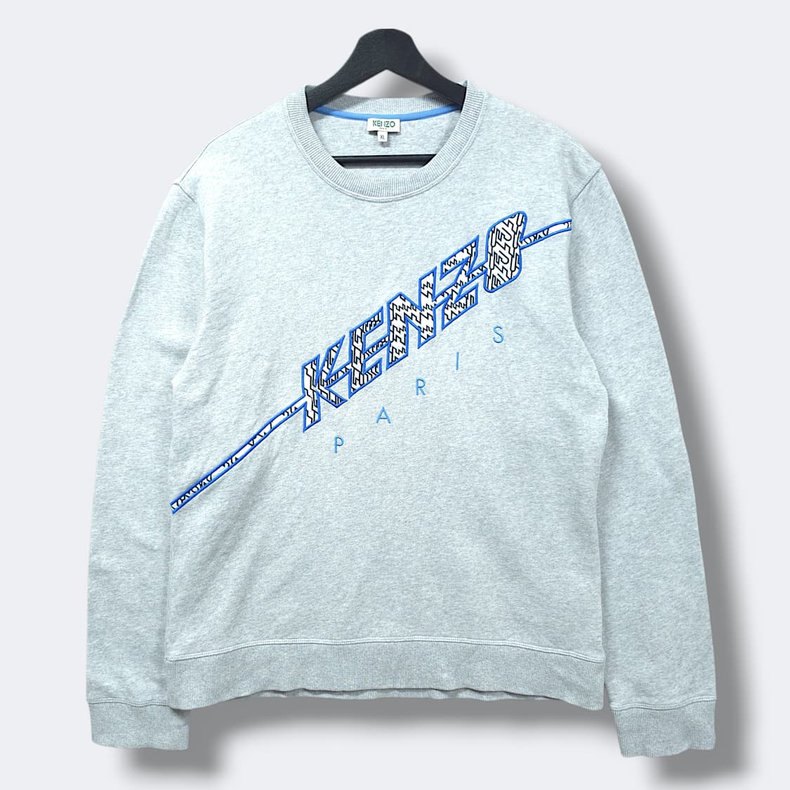 [XL] 겐조 파리 자수 헤더그레이 맨투맨 상품이미지1