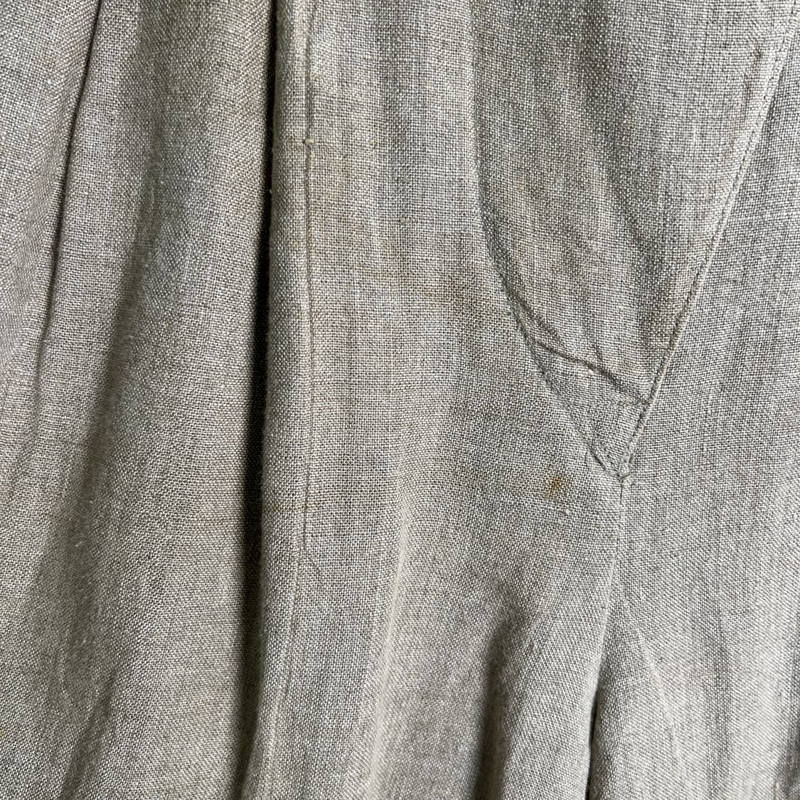 90's 이세이미야케 플랜테이션 린넨 턱 와이드 하프 팬츠  상품이미지8