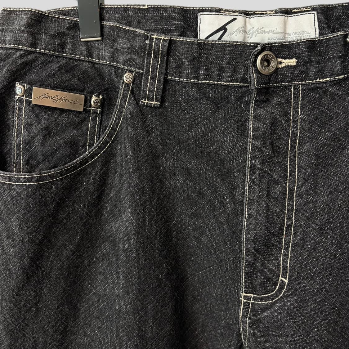 (36)칼카니 블랙 데님 팬츠 상품이미지4