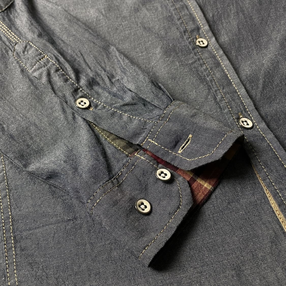 BRITCHES 빈티지 코튼 샴브레이 워크 셔츠 A00627 상품이미지6