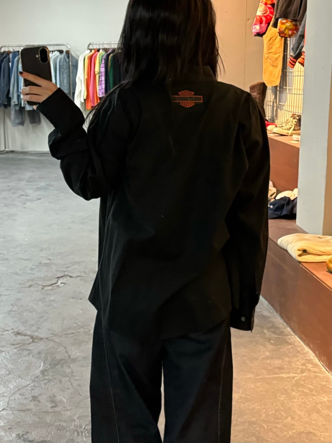 할리데이비슨 자수로고 블랙 셔츠 상품이미지2