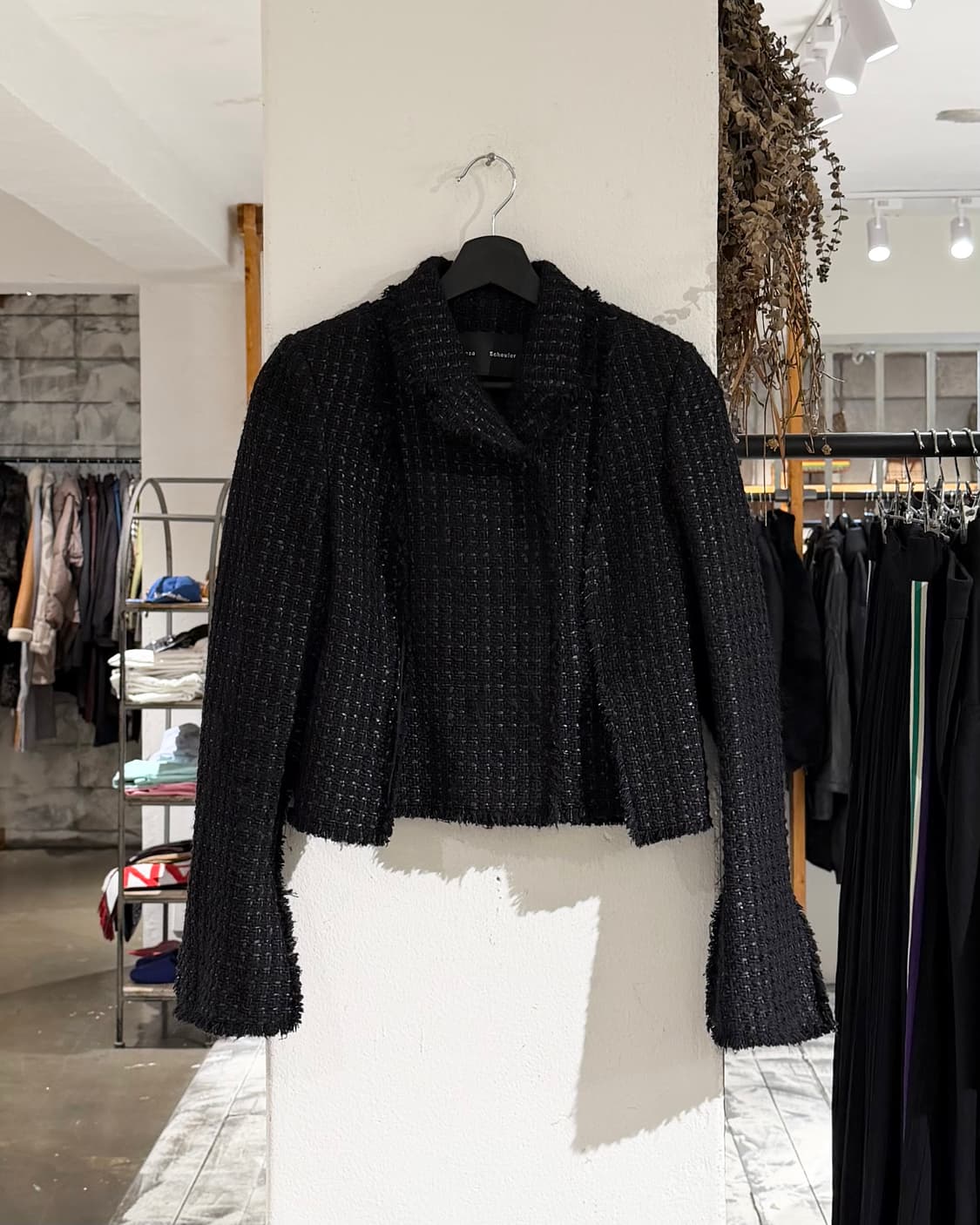 프로엔자 슐러 블랙 트위드 크롭 자켓 상품이미지1