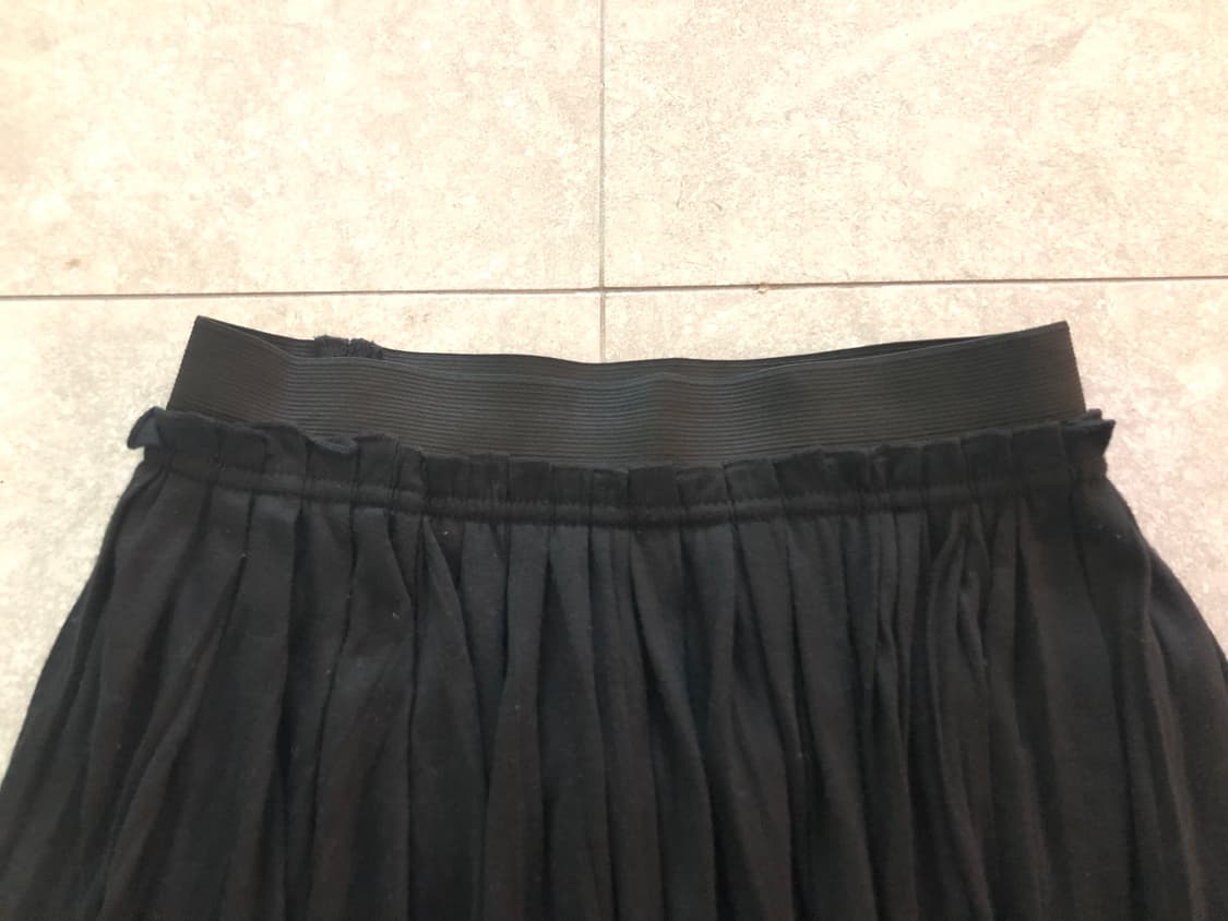 블랙 링클 롱스커트 상품이미지2