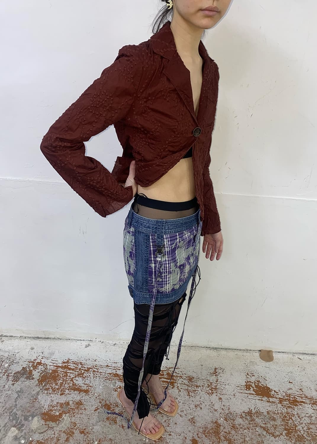 디젤 Diesel Deconstructed Strap mini skirt 상품이미지9