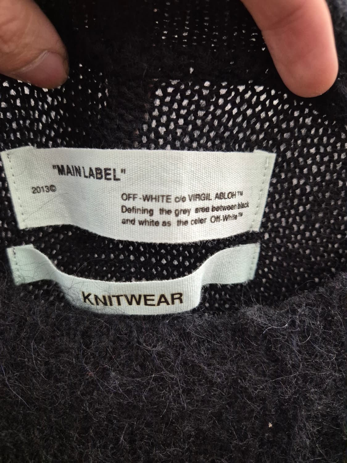 오프화이트 그라데이션 모헤어 니트 S 상품이미지4