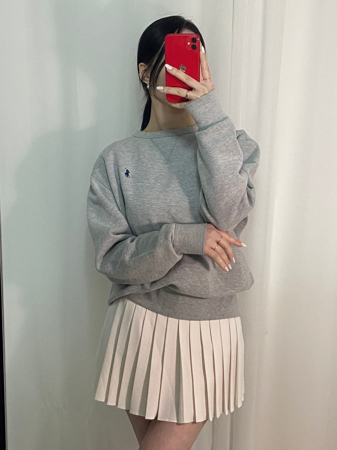 폴로 그레이 포니 맨투맨 상품이미지2