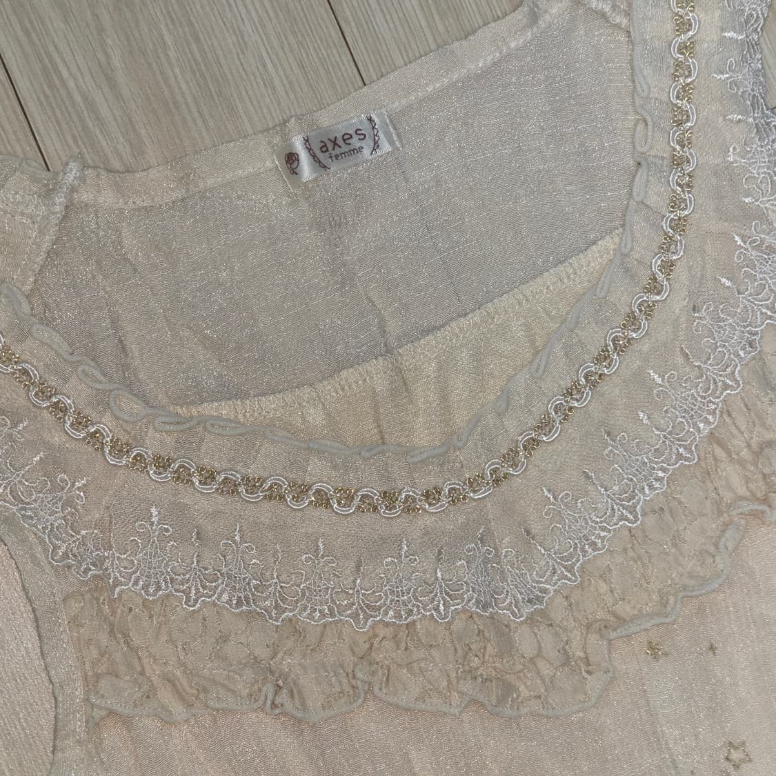 아이보리 모리걸st 언발 레이스 캉캉 슬리브리스 롱원피스 상품이미지2