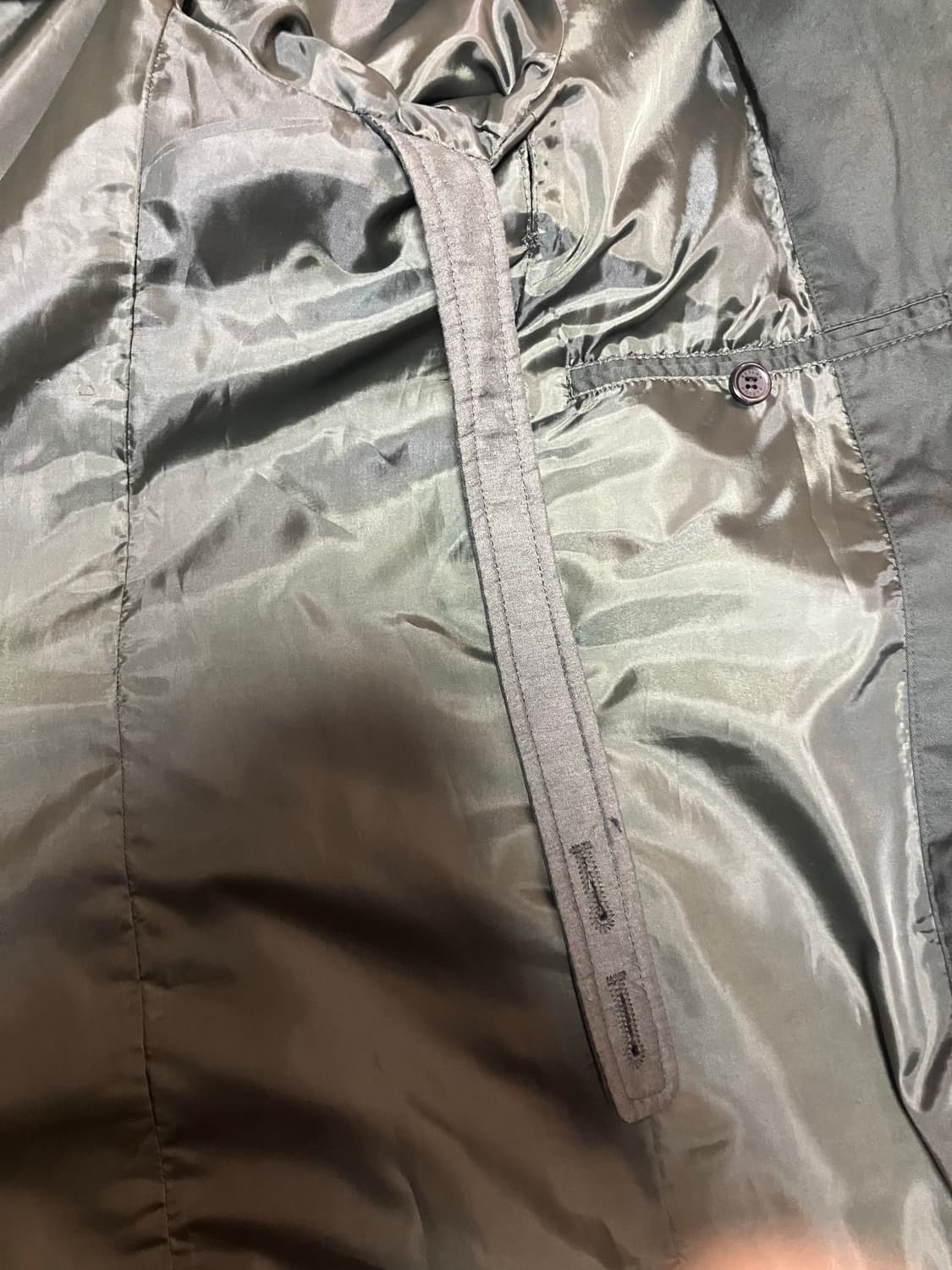 다크그린 투버튼 코튼 자켓 상품이미지5