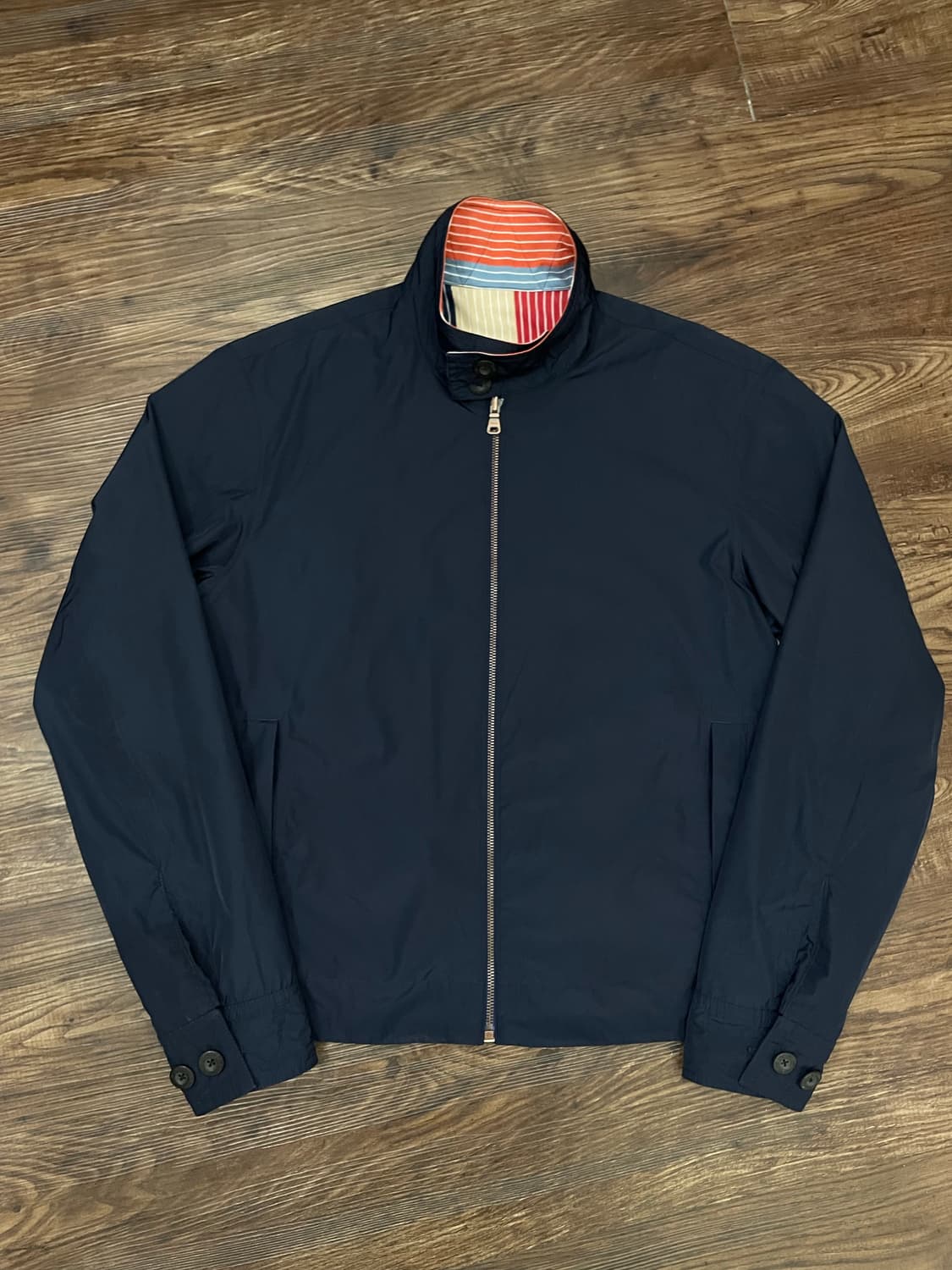 Faconnable 파쏘나블 바라쿠타 리버시블 해링턴 자켓 네이비 상품이미지10