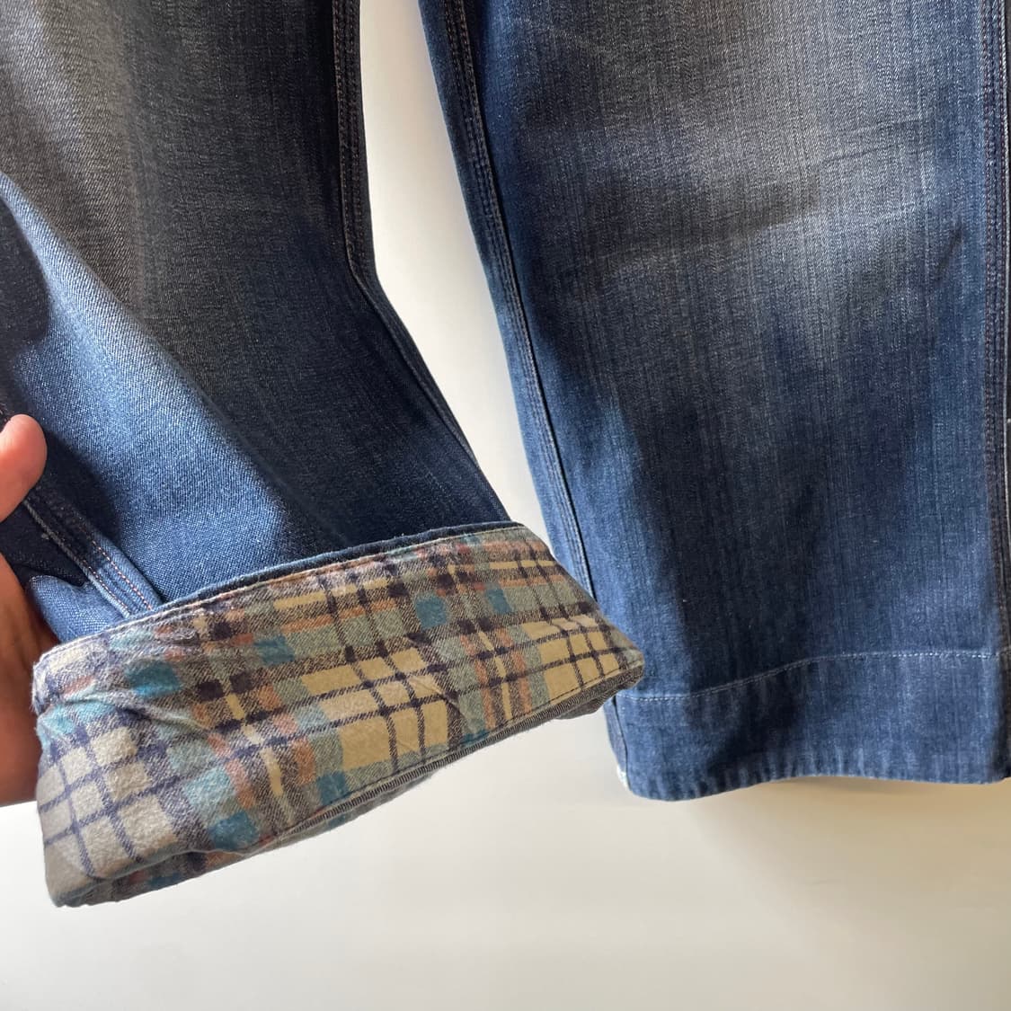 디젤 패치워크 데님 롤업팬츠 상품이미지5