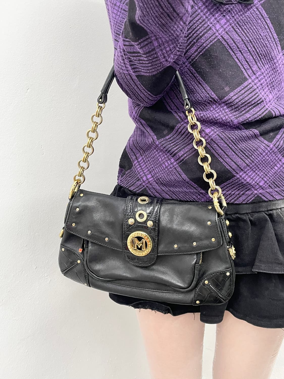 메트로시티 갸루 금장 로고 체인백✨ 상품이미지4