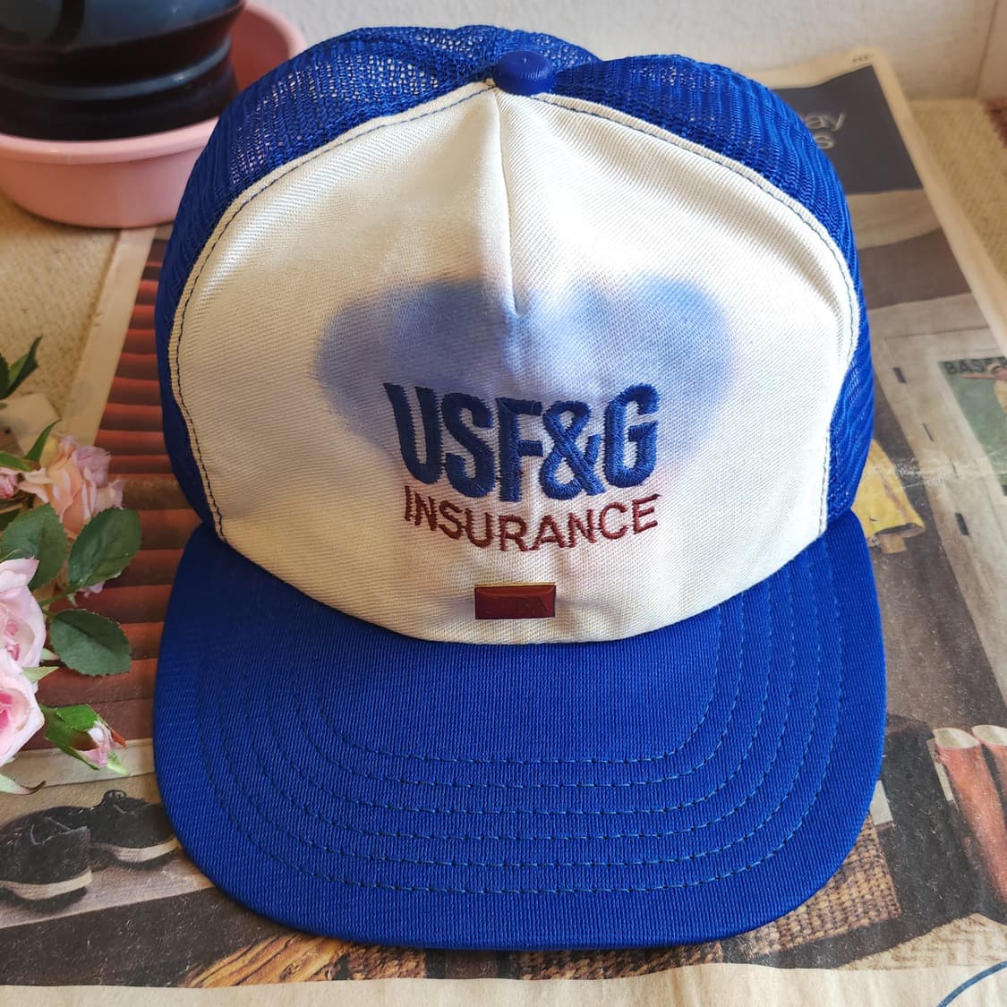 90s 빈티지 메쉬 트러커 캡 빈티지모자 미국빈티지 피싱캡 usf&g 상품이미지2