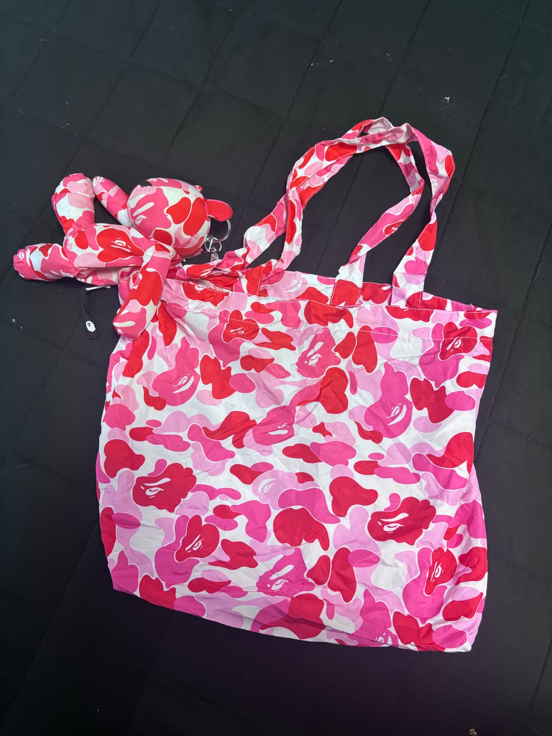 베이프 카모베어 에코백 가방 키링 핑크 상품이미지7