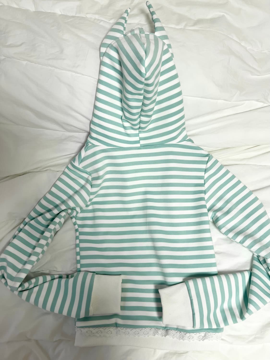 민트 스트라이프 후드집업 새상품 상품이미지2