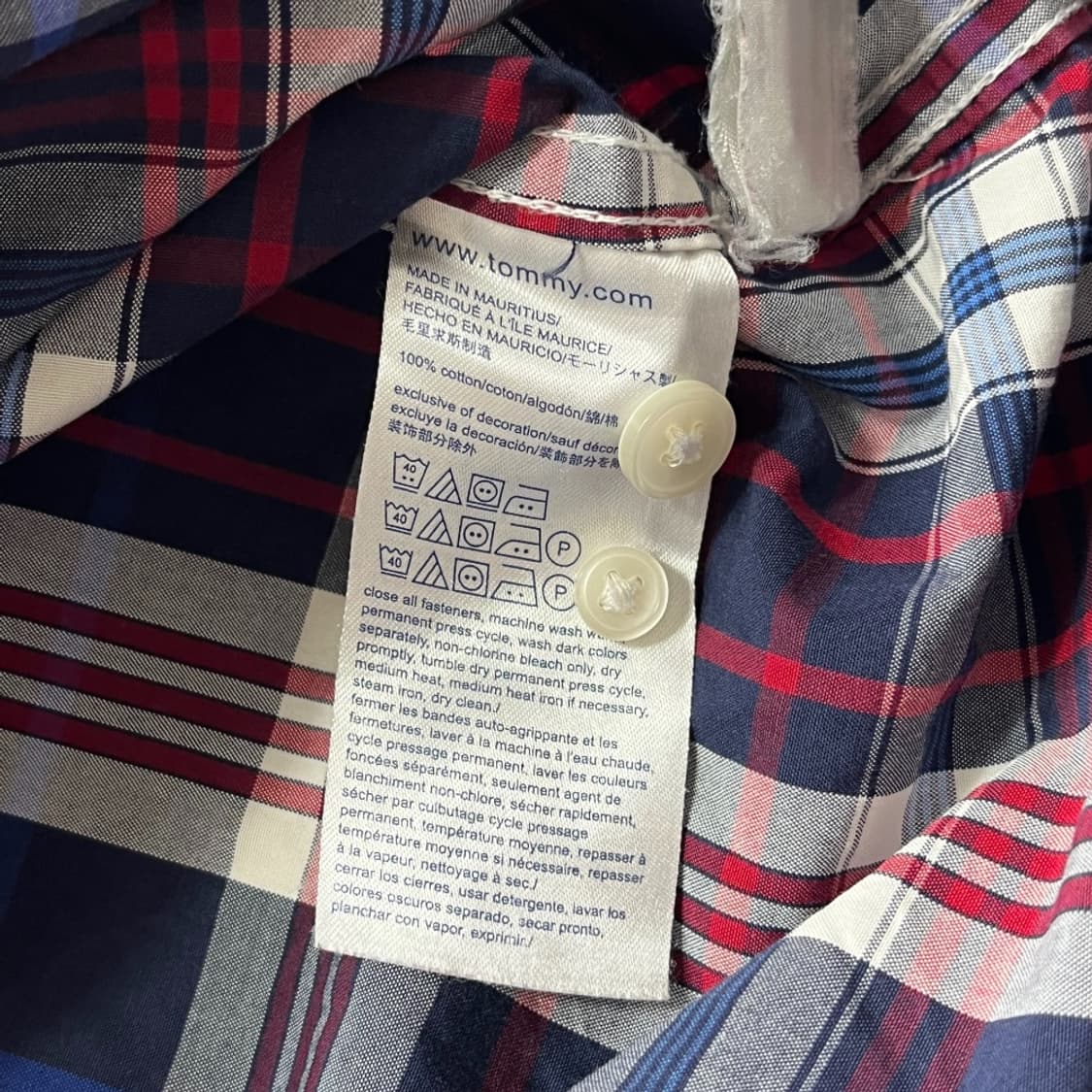 타미힐피거 체크무늬 셔츠 중고 구제 빈티지 상품이미지4