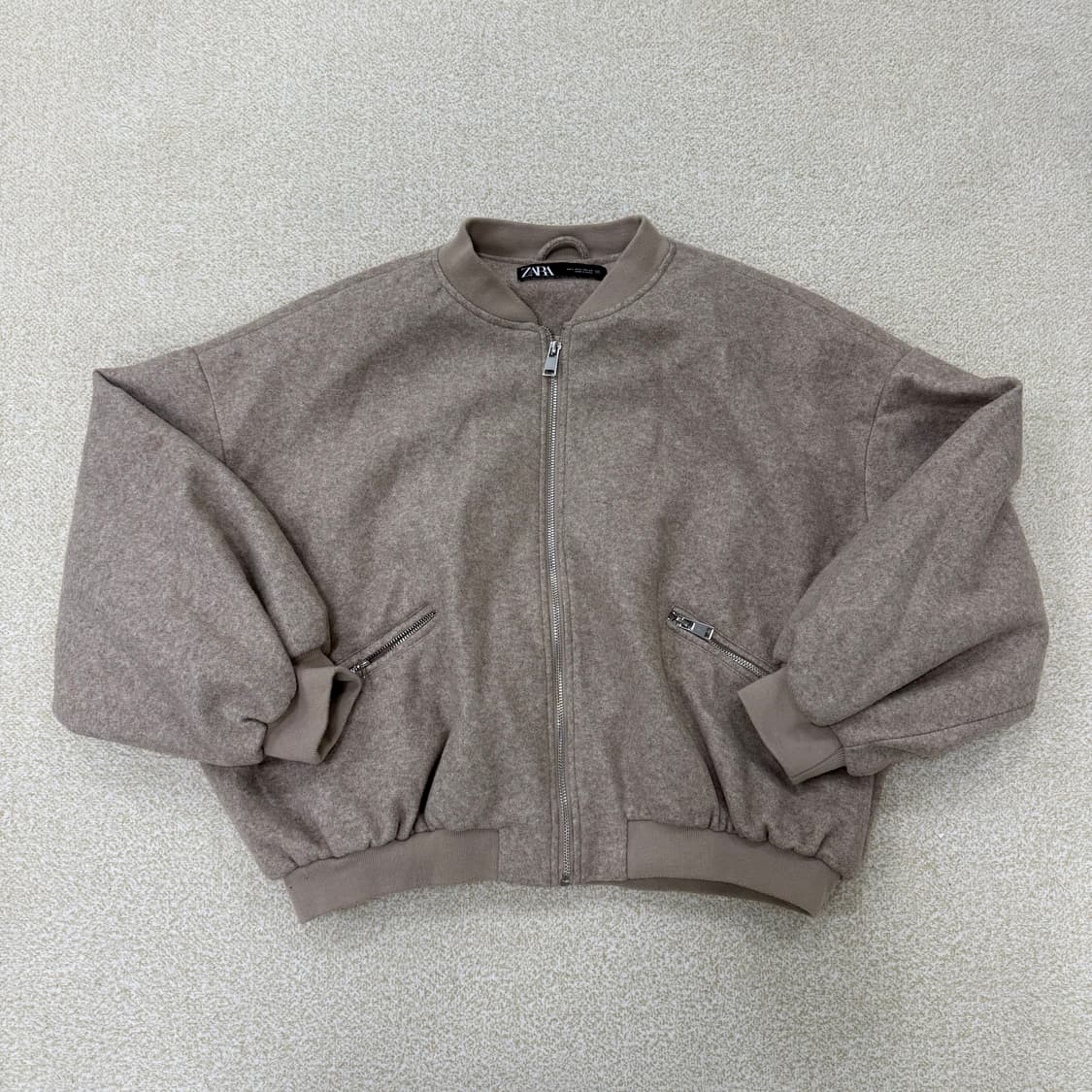 L 자라 베이지 블루종 자켓 0126T1 상품이미지1