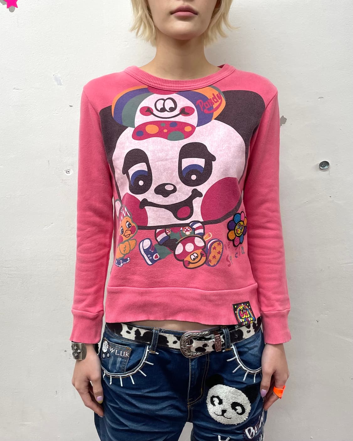 Love Big Panda Pink Sweatshirt  상품이미지2
