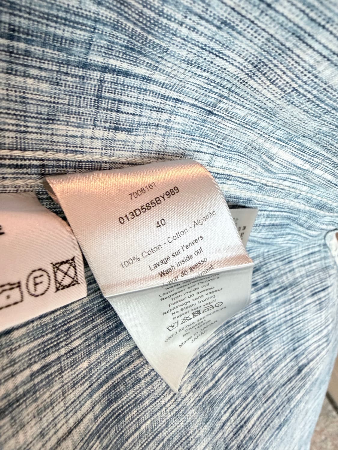 디올옴므 카스리 셔츠 상품이미지4