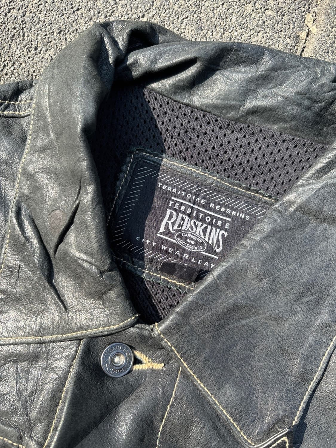 리얼 레더 트러커 자켓 상품이미지4