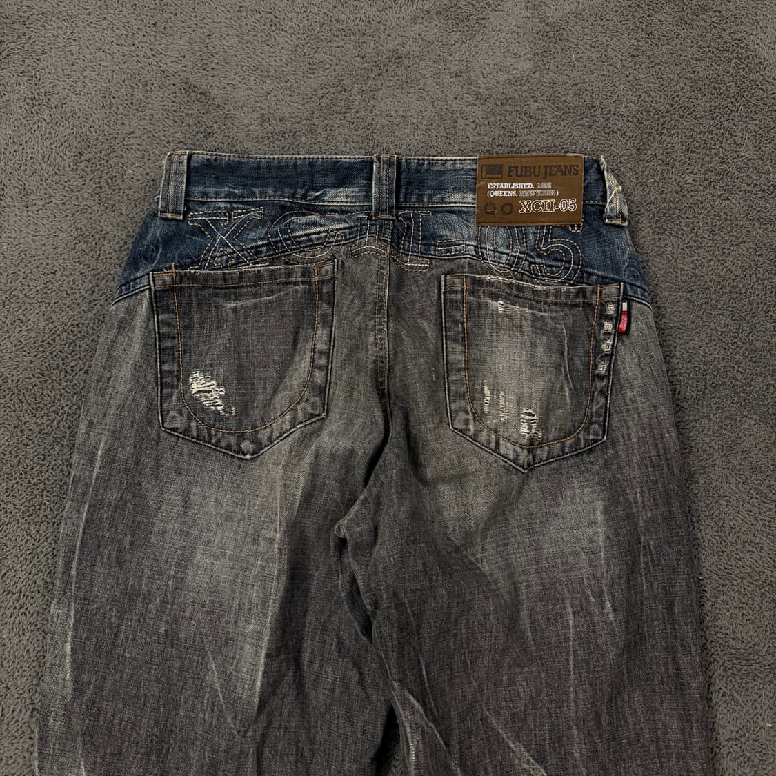 [정품] fubu 후부 올드스쿨 그레이진 워싱 데님 팬츠 상품이미지3