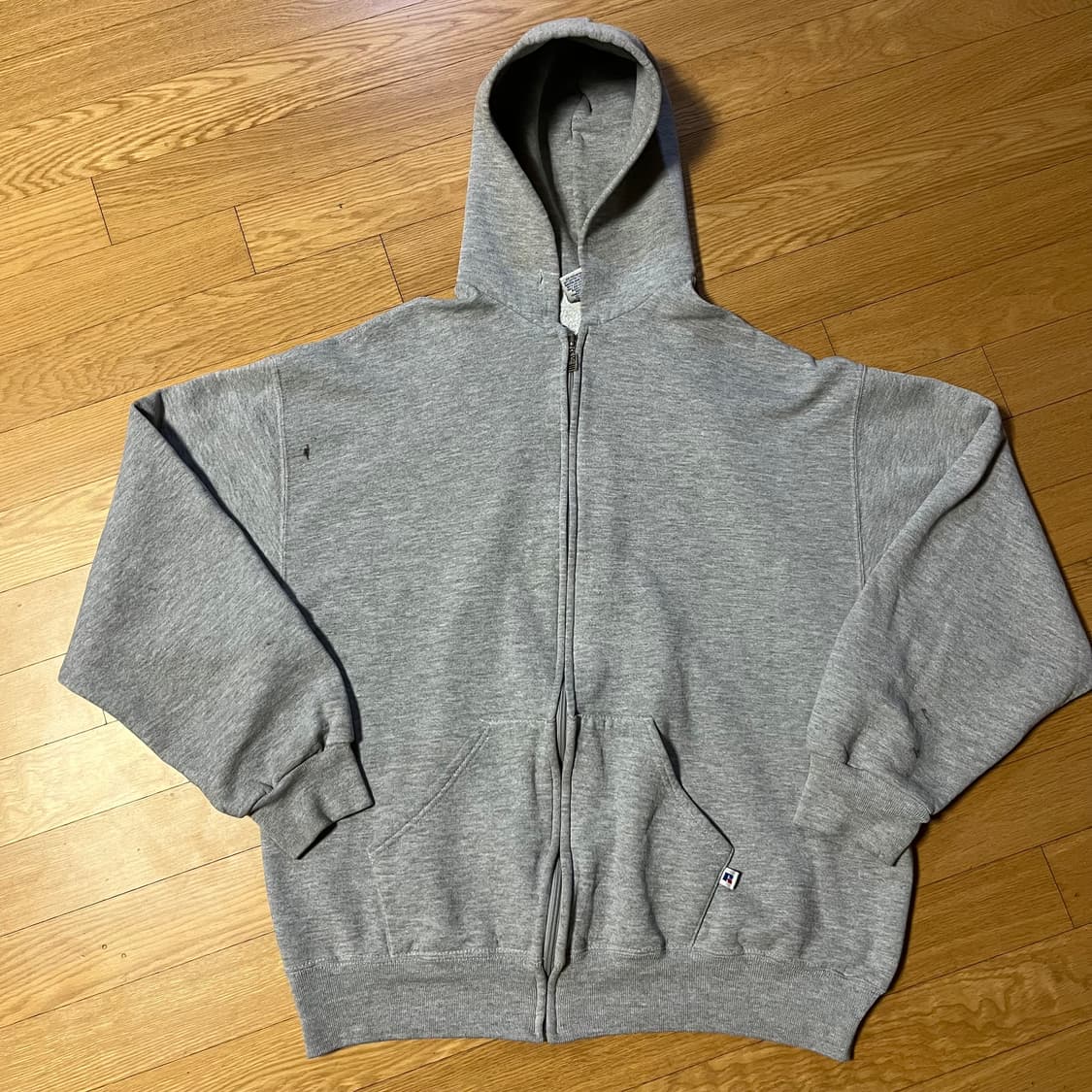 [XL] 90s 빈티지 러셀 후드집업 헤더 그레이 상품이미지1