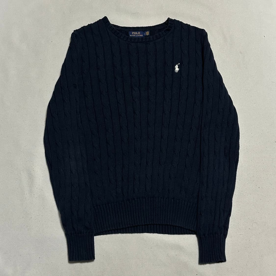 M 폴로랄프로렌 여성용 네이비 케이블 니트 상품이미지2