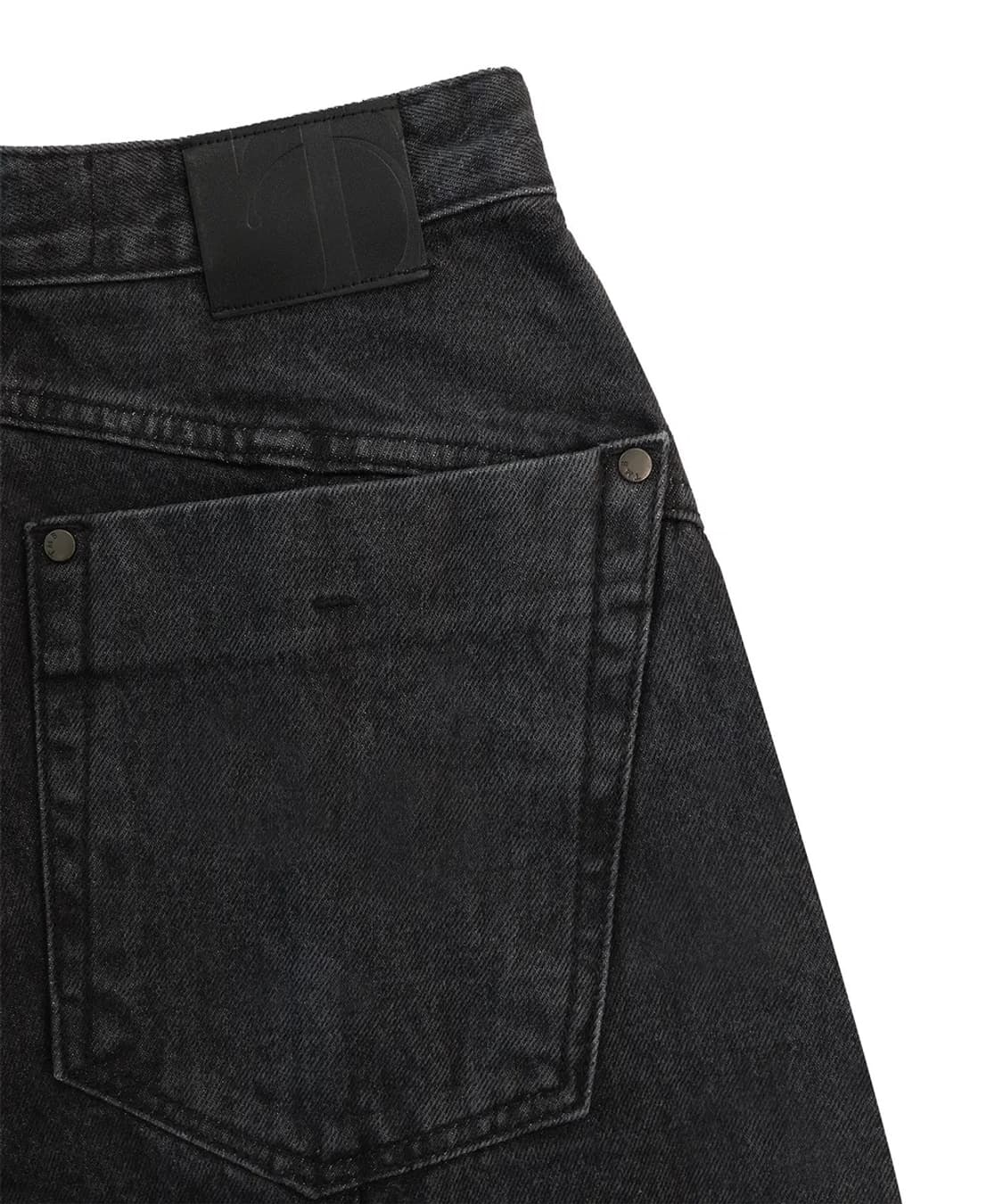 트리밍버드 Incision Denim Setup Skirt (Black) 상품이미지5