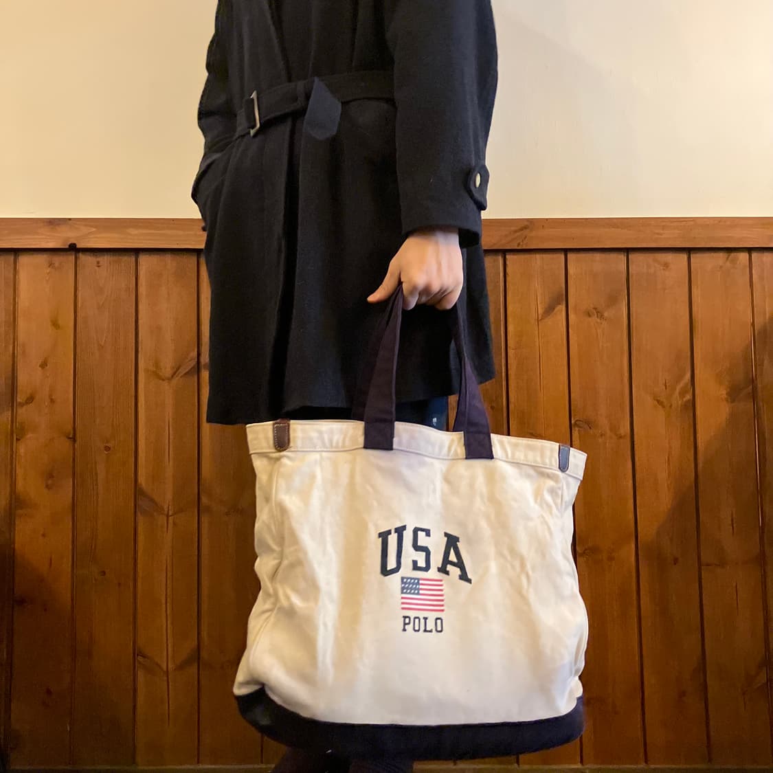 폴로 랄프로렌 성조기 프린팅 캔버스 토트백 상품이미지9