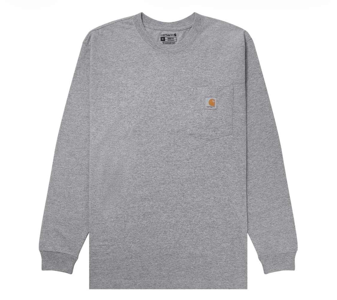 칼하트 포켓 롱슬리브 긴팔 그레이 L 상품이미지1