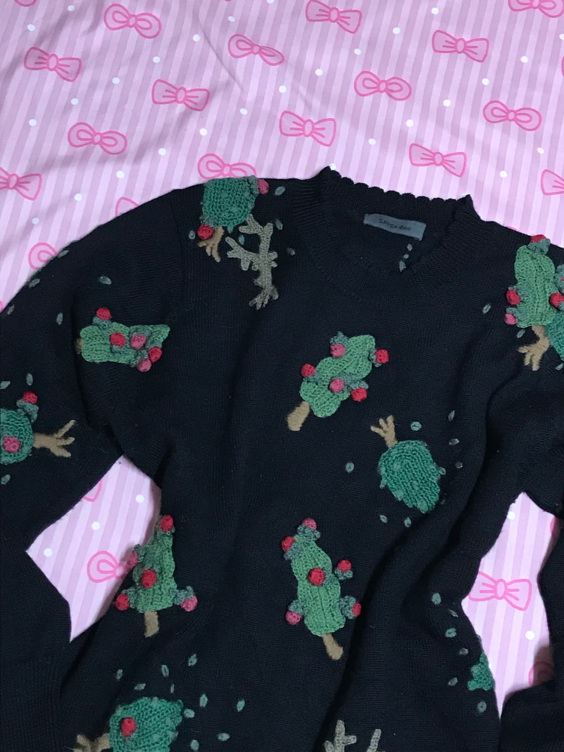 크리스마스 전까지 할인 트리 블랙 크리스마스 니트 상품이미지3