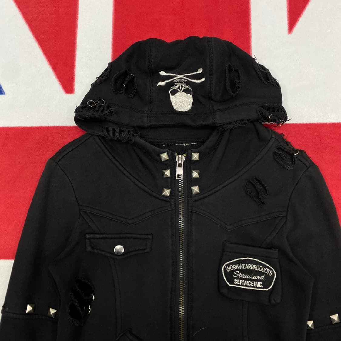 빈티지 y2k 디스 후드집업 실측 여성 44-55 상품이미지3