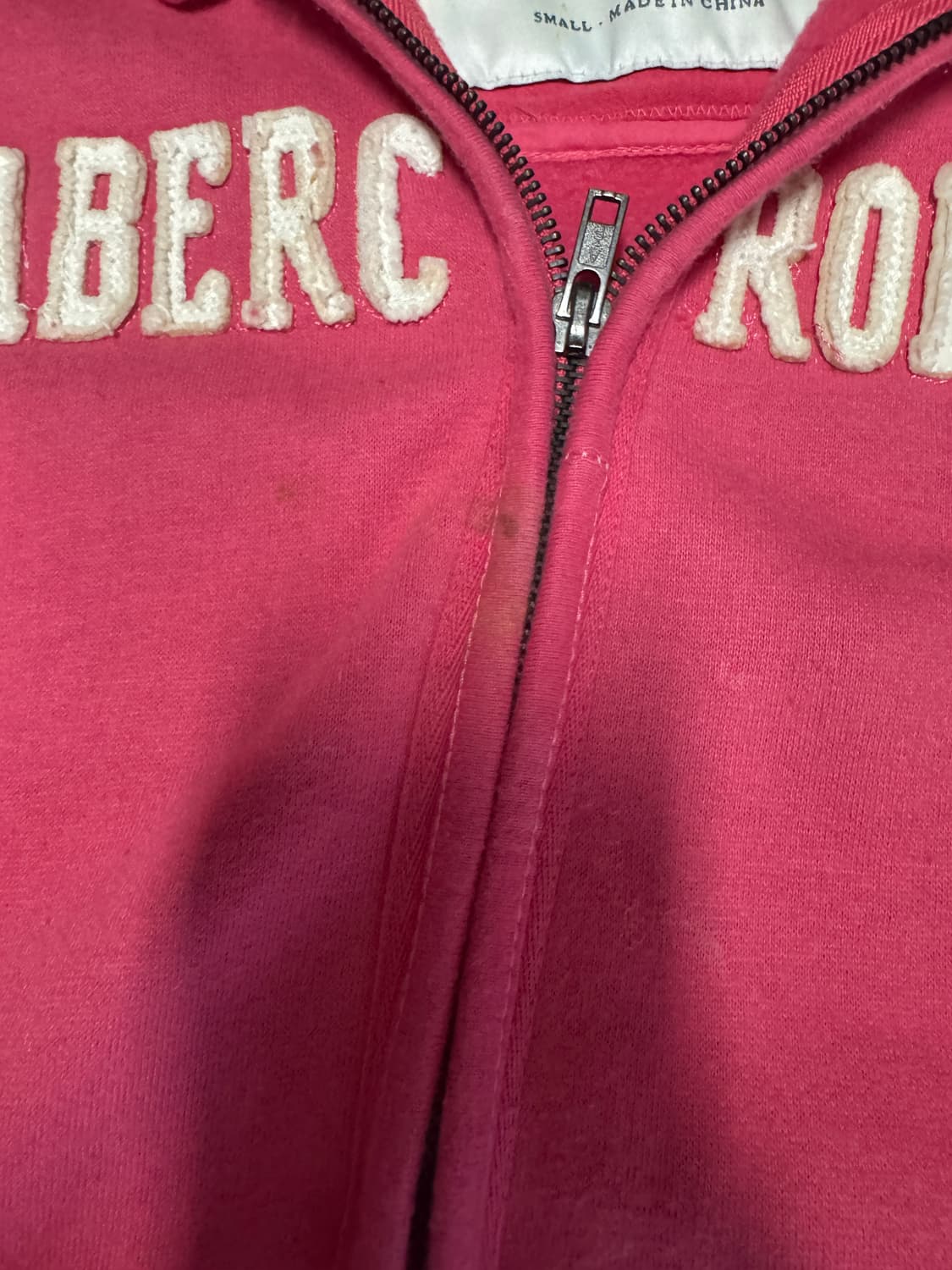 희귀!! 여성 아베크롬비 y2k 핑크 기모 후드집업 s 상품이미지5