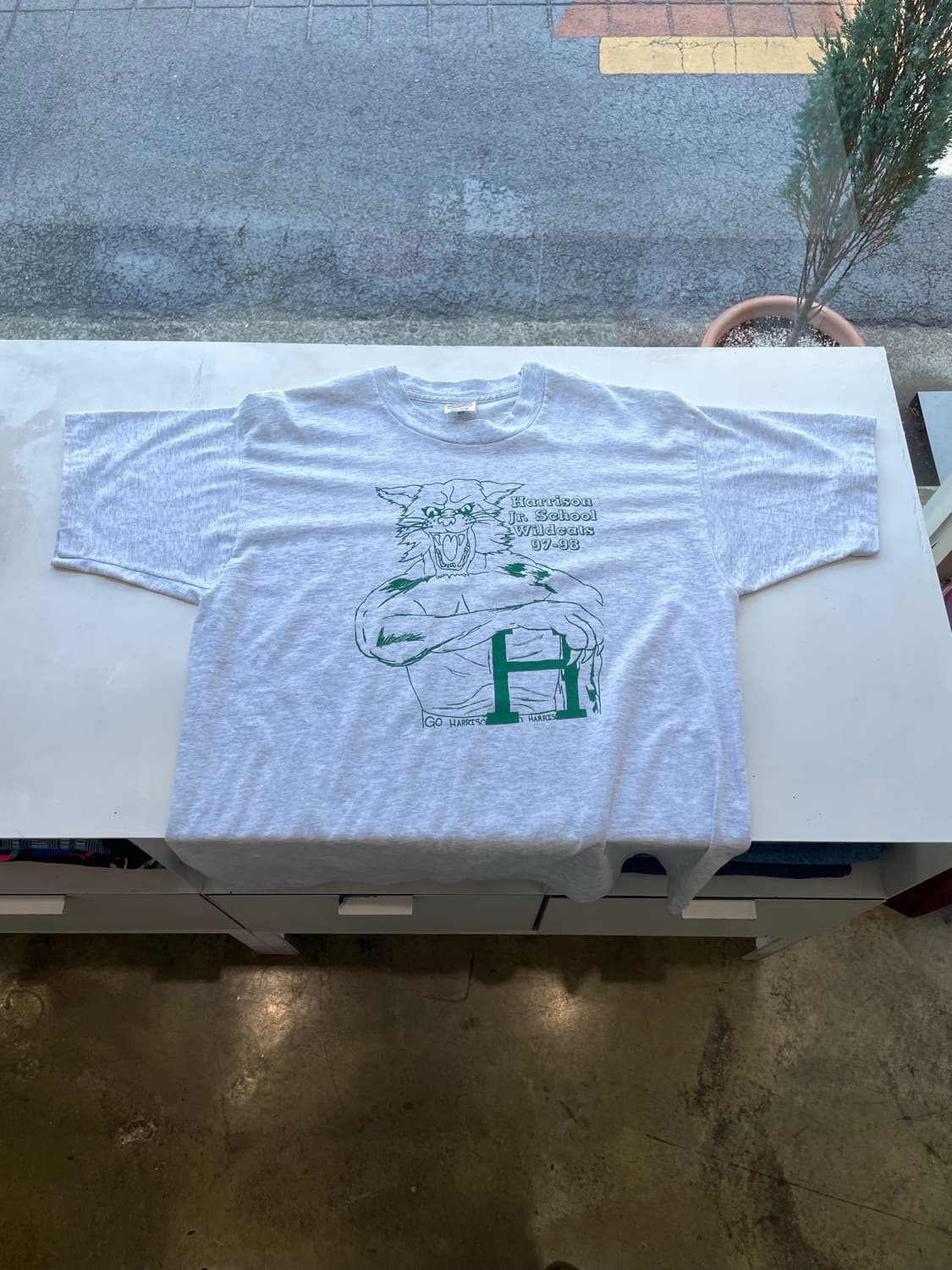 90’s USA ‘Wild Cats’ School T-shirt L 상품이미지4
