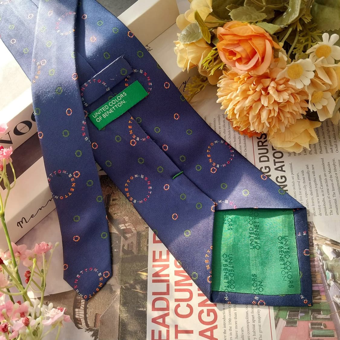 베네통 실크 원 포인트 자카드 넥타이 9.5cm A+~A등급 K1493
 상품이미지4